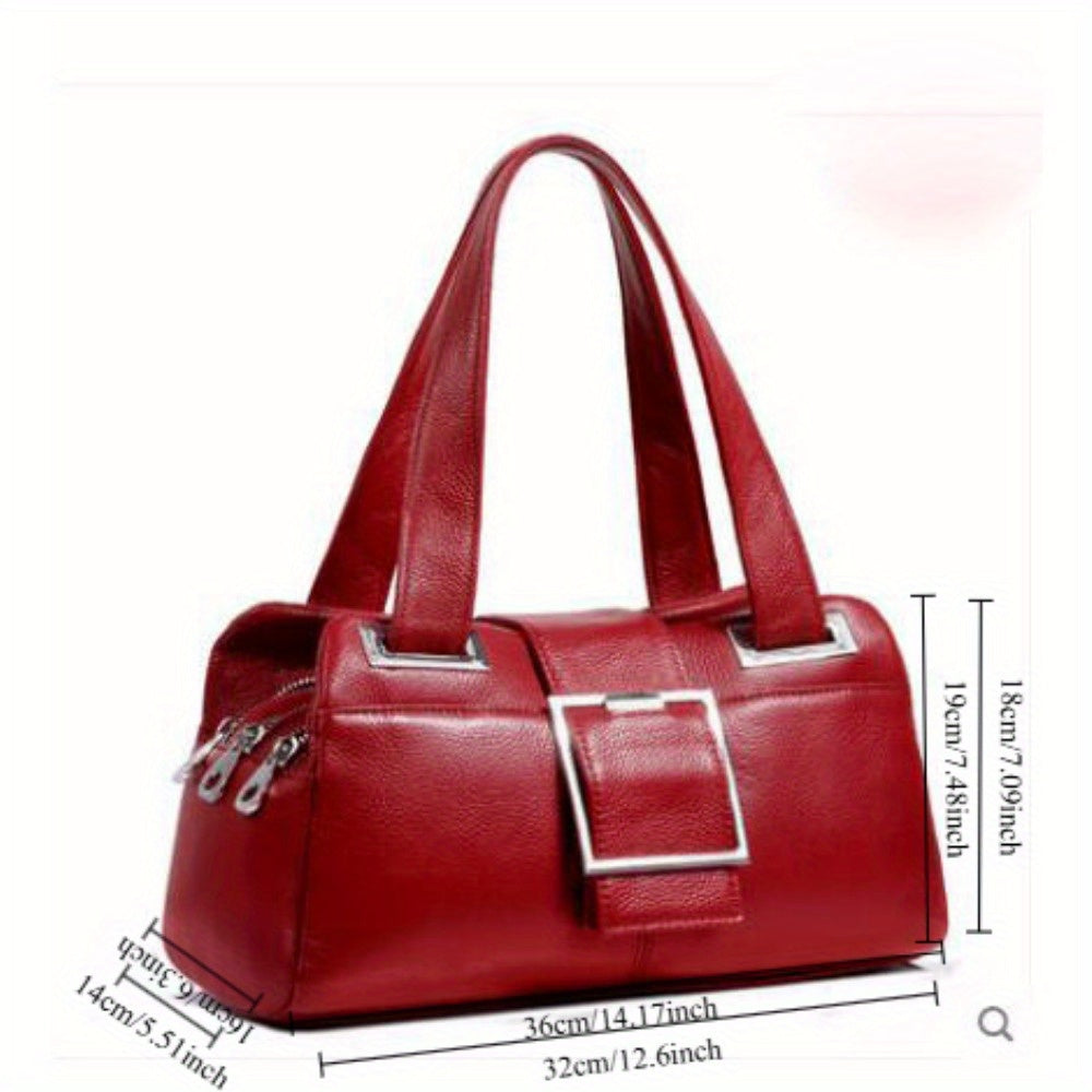 Genuine Leather Women's Shoulder Bag for Fashionable Everyday Use