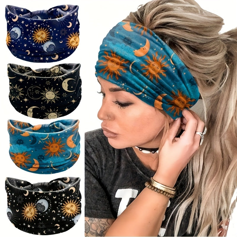 Bohemian Anti Slip Sports Headband Set for Yoga and Running