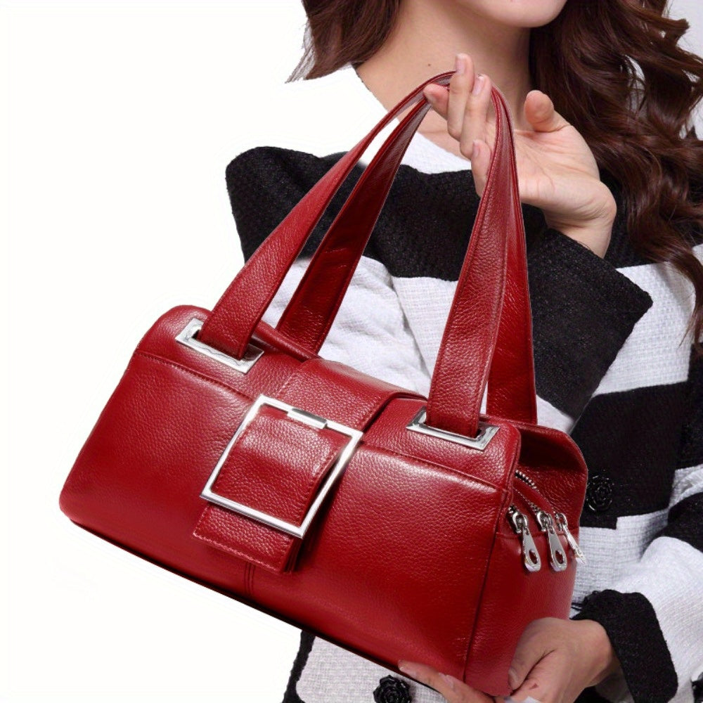 Genuine Leather Women's Shoulder Bag for Fashionable Everyday Use