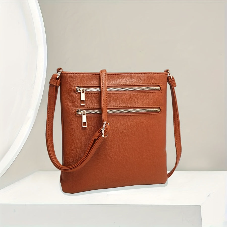 Valentine's Day Faux Leather Crossbody Bag with Adjustable Strap