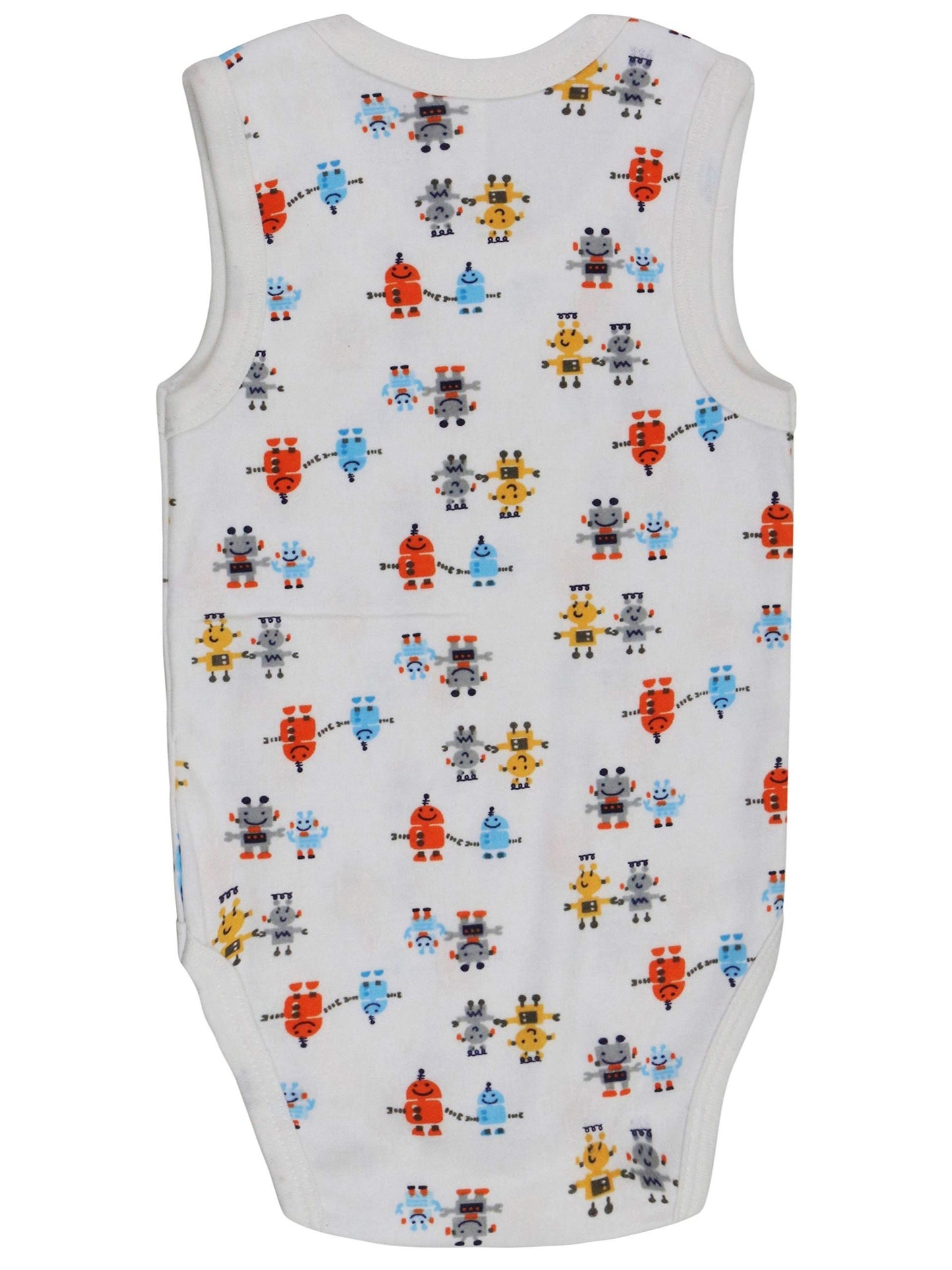 ToBeInStyle Baby Boys' Cartoon Tank Top Bodysuit 4 Pack