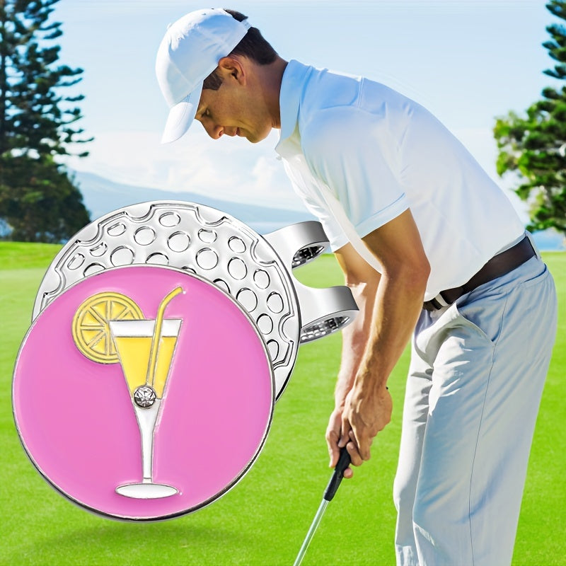 Y2K Cute Cocktail Golf Ball Marker With Magnetic Hat Clip