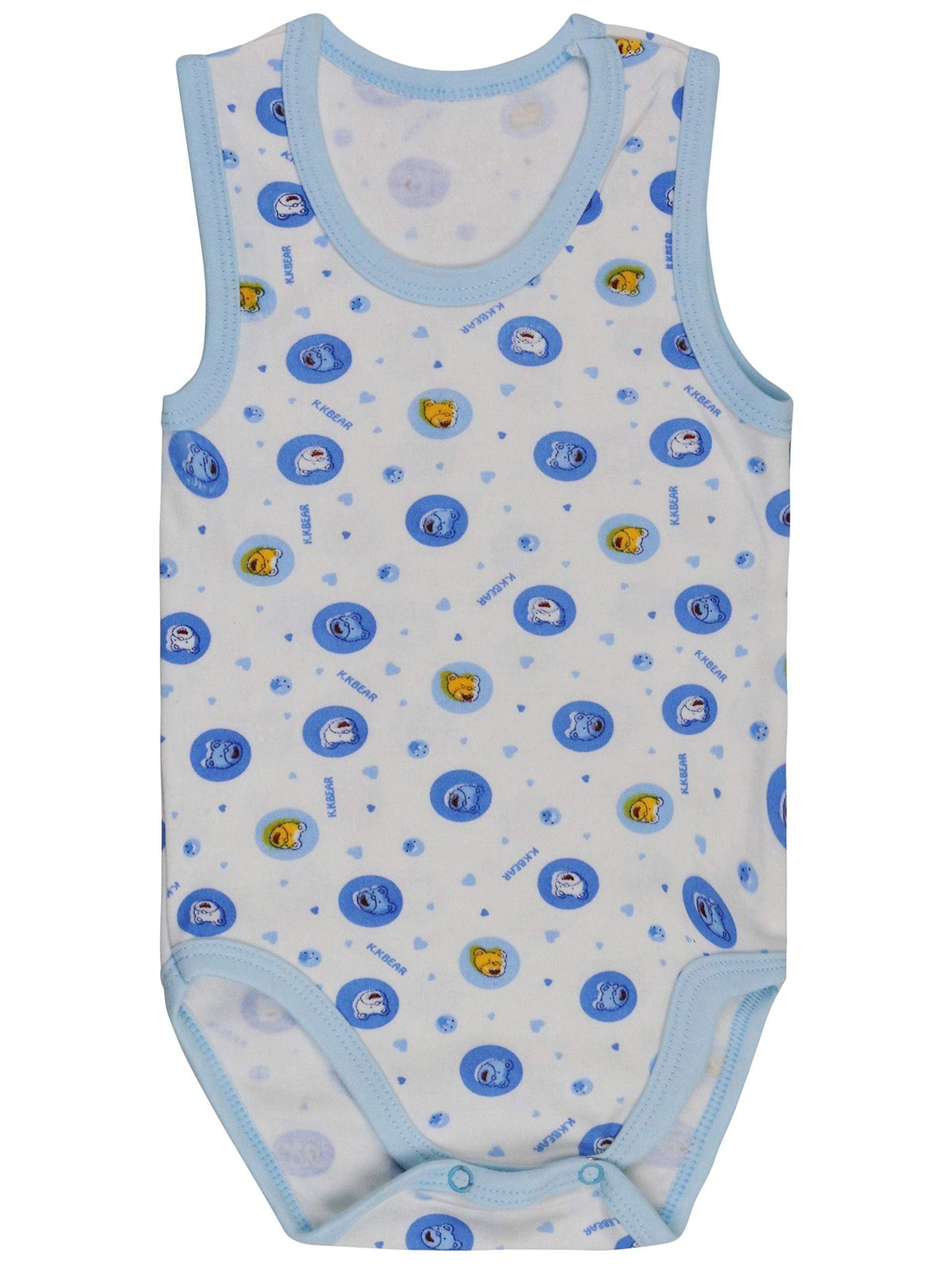 ToBeInStyle Baby Boys' Cartoon Tank Top Bodysuit 4 Pack