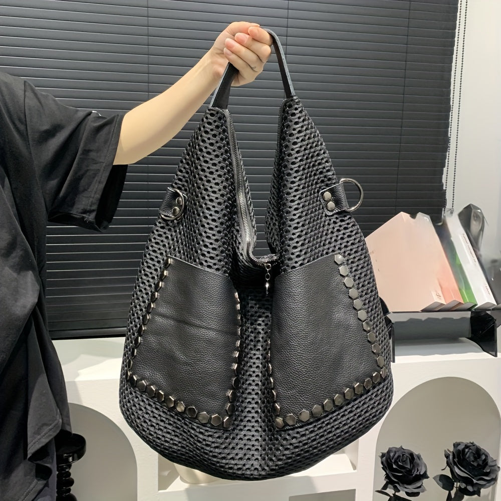Vintage Large Capacity Women's Shoulder Bag for Everyday Use