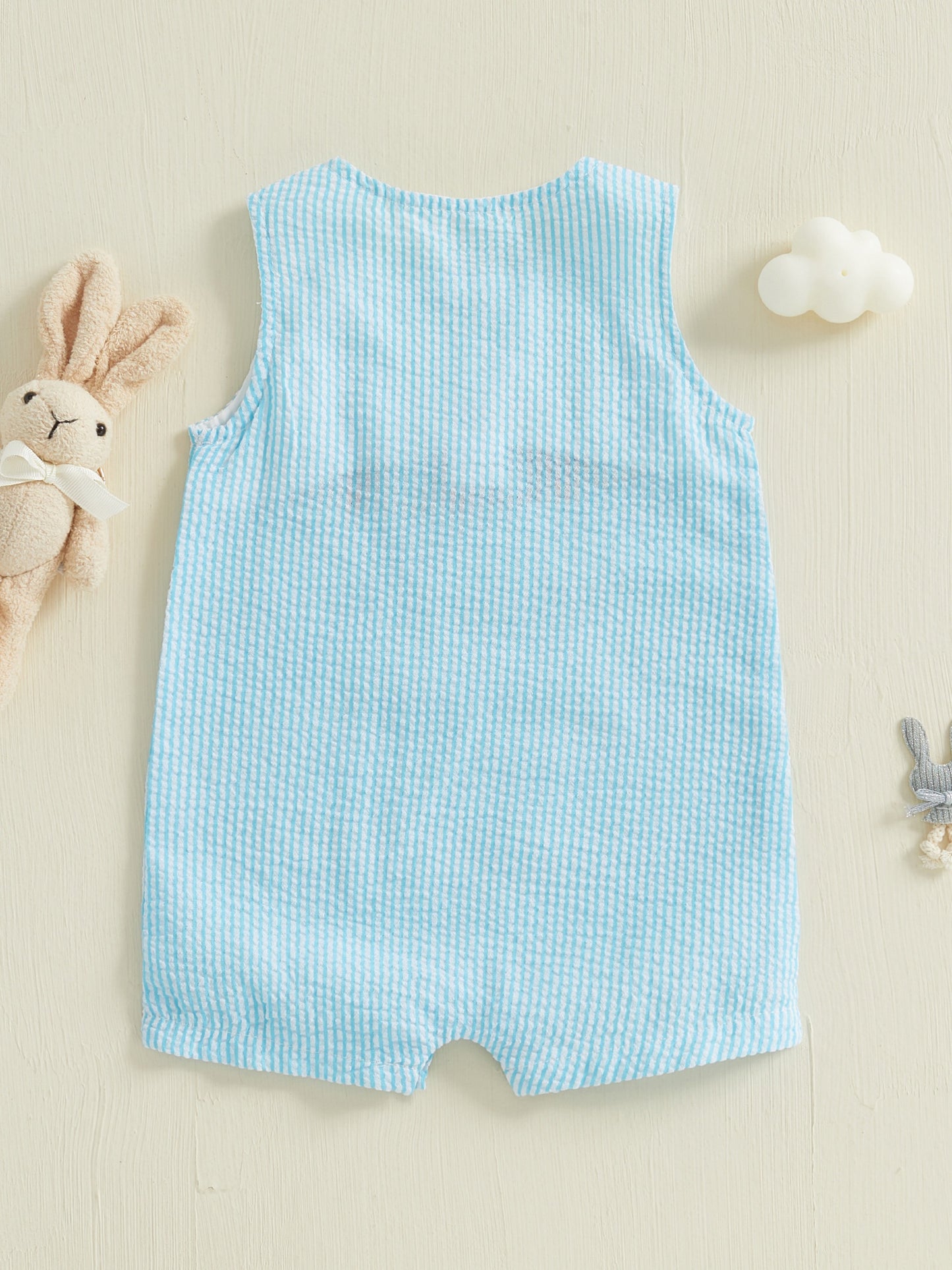 Toddler Girls Boys Overall Rompers Easter Clothes Rabbit Carrot Embroidered Sleeveless Baby Bodysuits Jumpsuits for Outdoor Fun