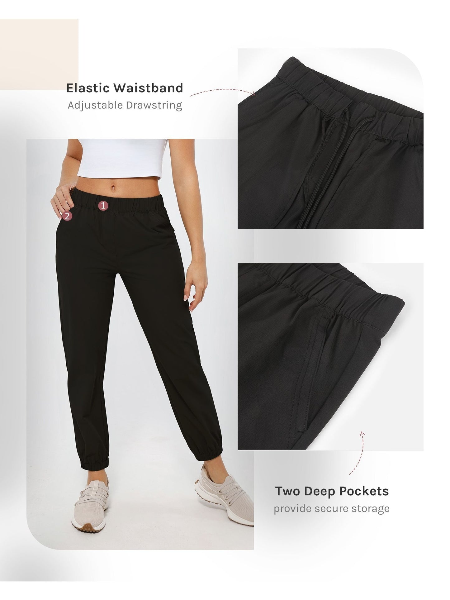 High Waist Stretch Golf Pants for Travel and Casual Wear