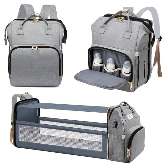 Multifunctional Diaper Bag Backpack With Stroller Straps And Pockets