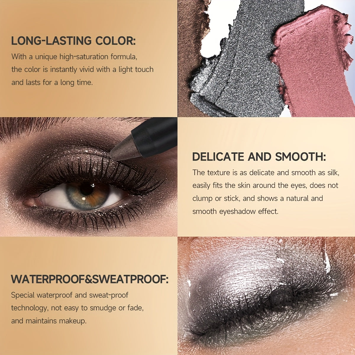 Shimmer Eyeshadow Stick Set for Stunning Eye Contouring and Highlighting