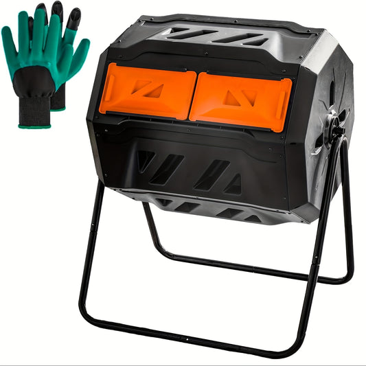 Efficient Dual Chamber Compost Bin for Easy Garden Waste Recycling