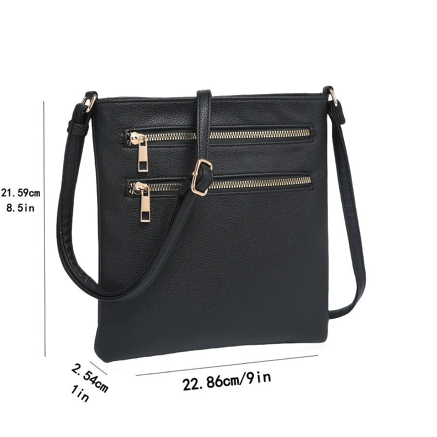 Valentine's Day Faux Leather Crossbody Bag with Adjustable Strap
