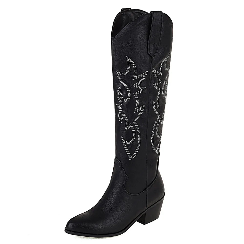 Bonjomarisa Western Boots Embroidered Cowboy Style Women