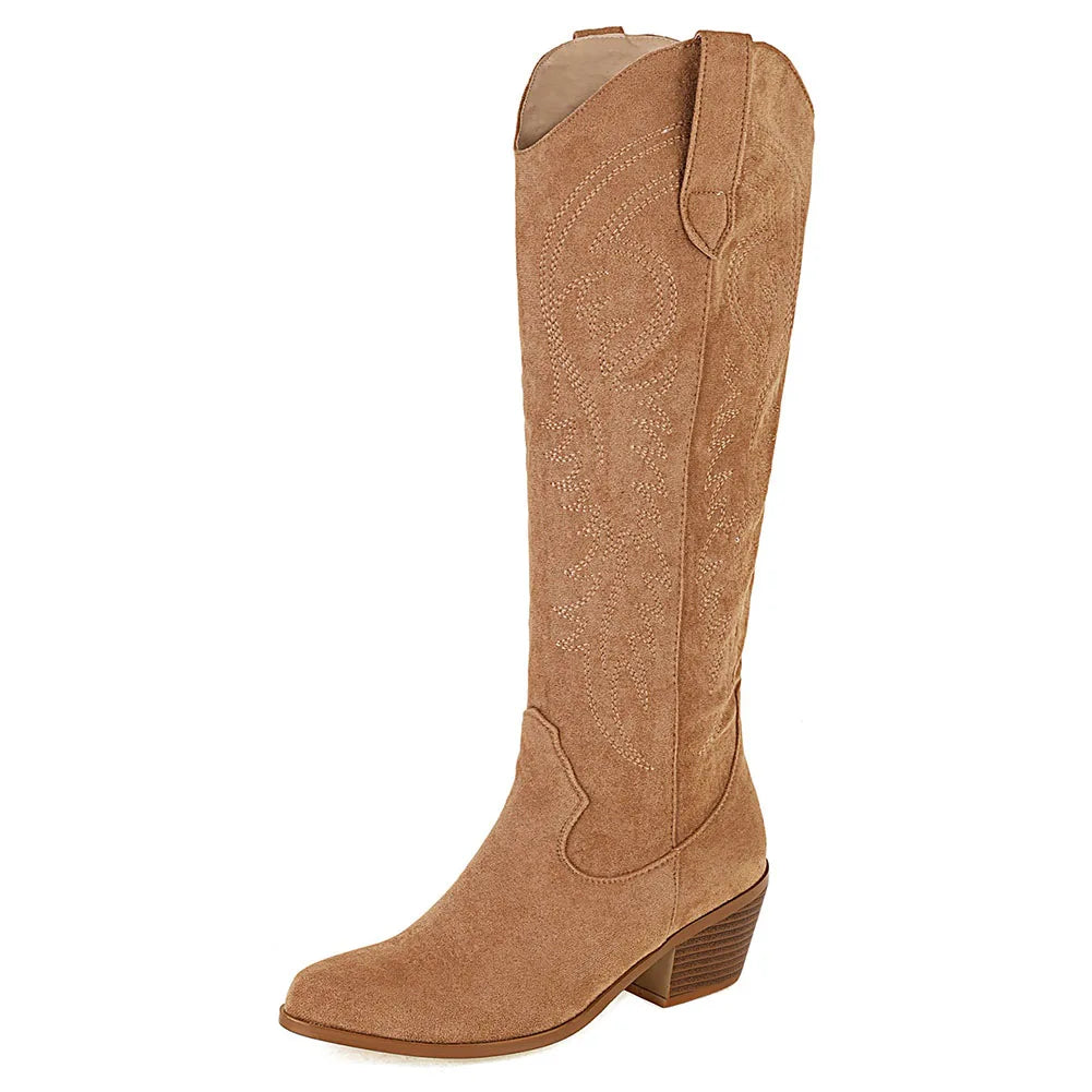 Bonjomarisa Western Boots Embroidered Cowboy Style Women