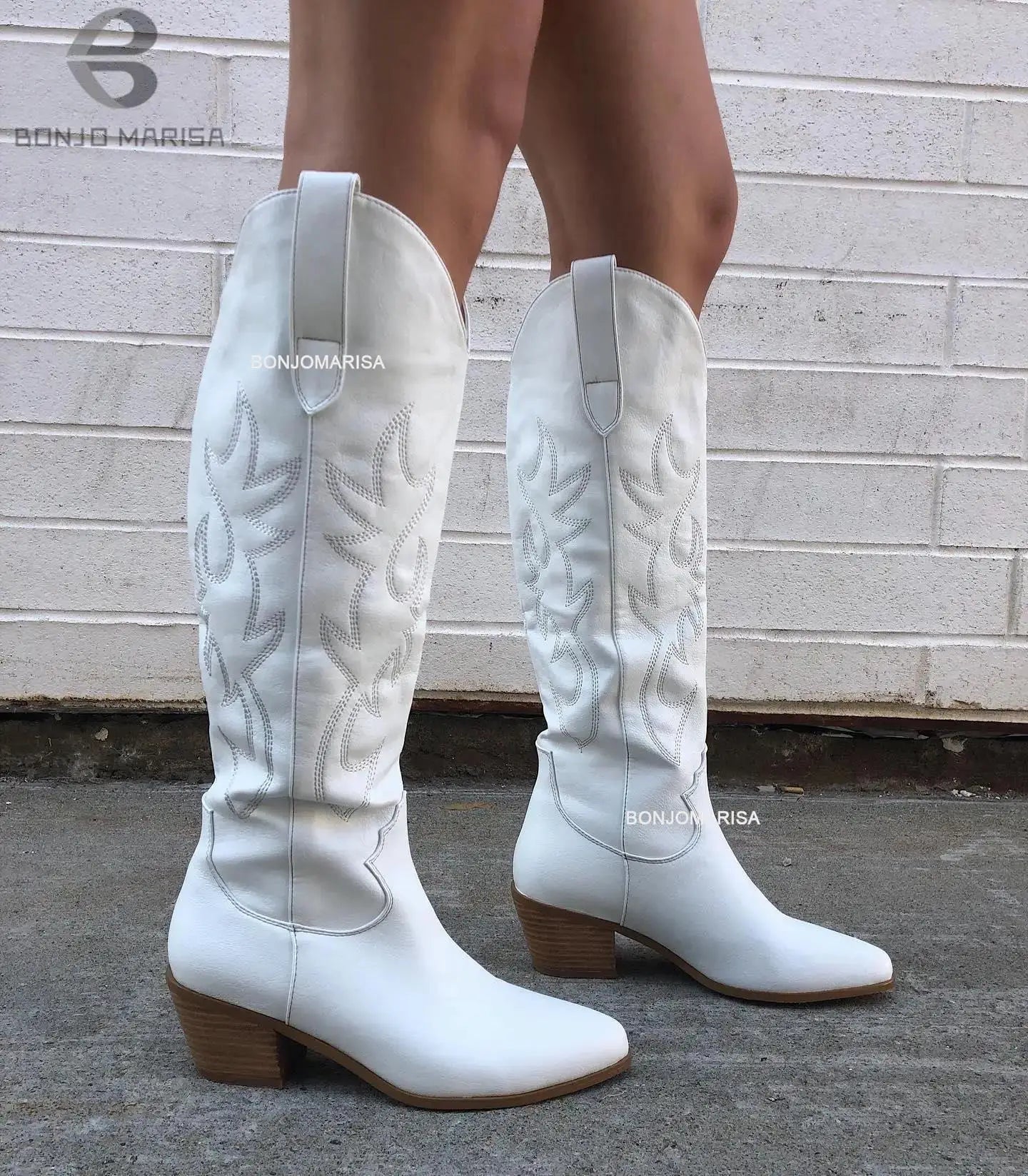 Bonjomarisa Western Boots Embroidered Cowboy Style Women