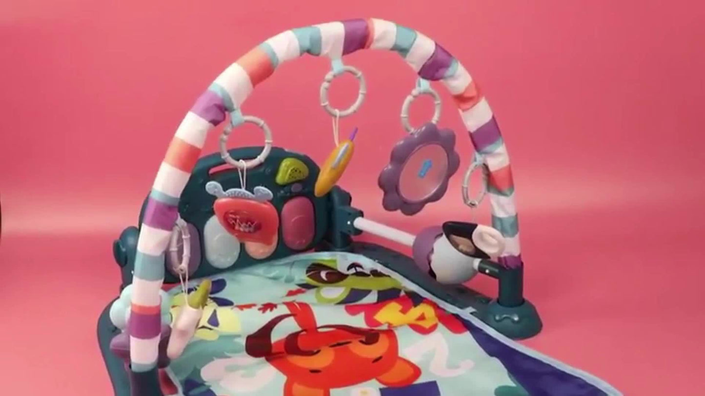 Baby Play Gym with Piano and Sensory Toys for Infants
