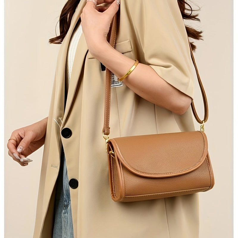 Leather Crossbody Bag for Women Stylish Daily Travel Handbag