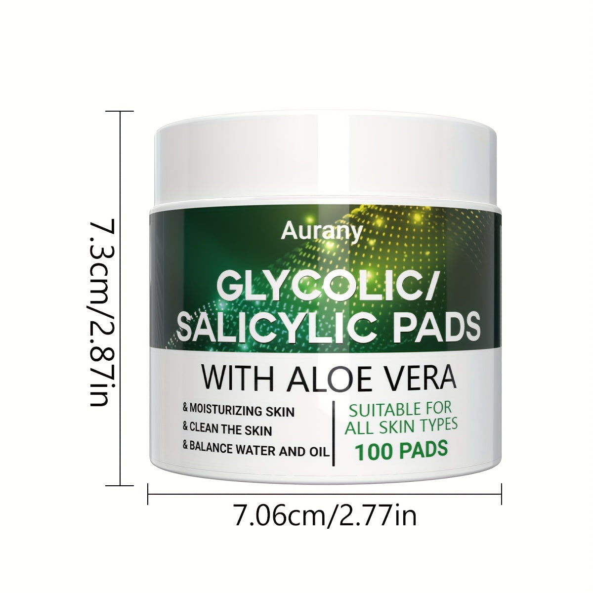 Aurany Glycolic and Salicylic Acid Moisturizing Facial Cleansing Pads