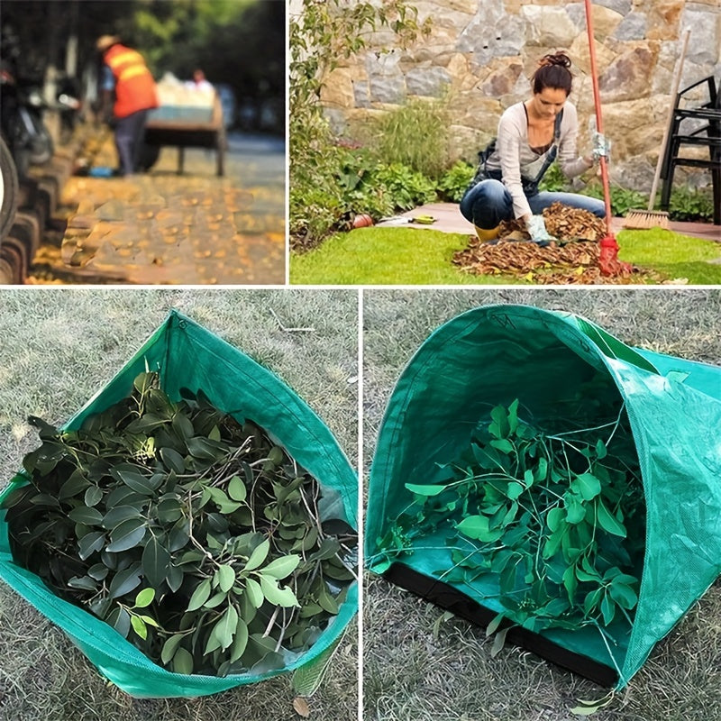 Heavy-Duty Garden Leaf Bag with Free Work Gloves for Cleanup
