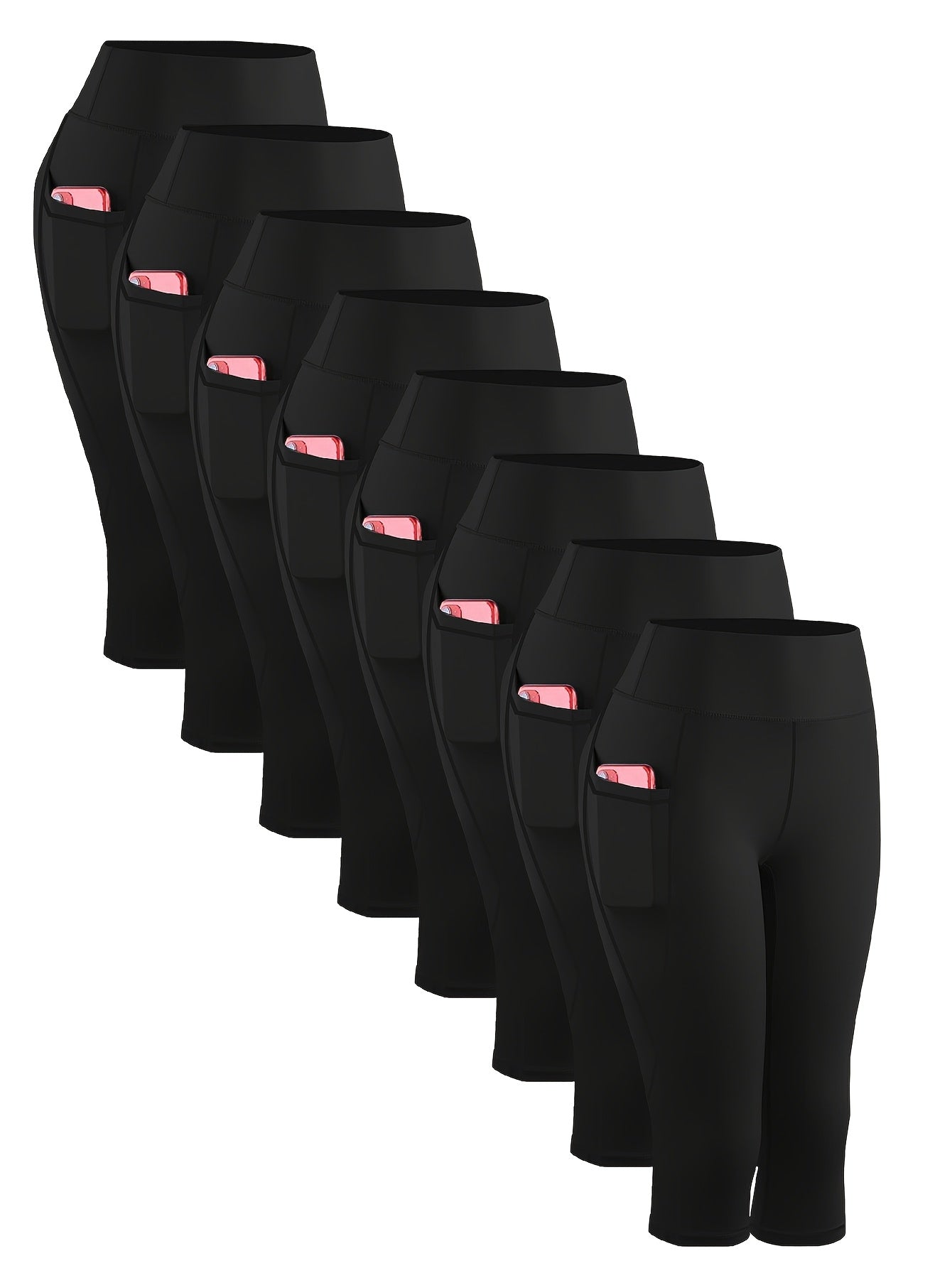 Women's Plus Size High-Waisted Yoga Leggings with Pockets