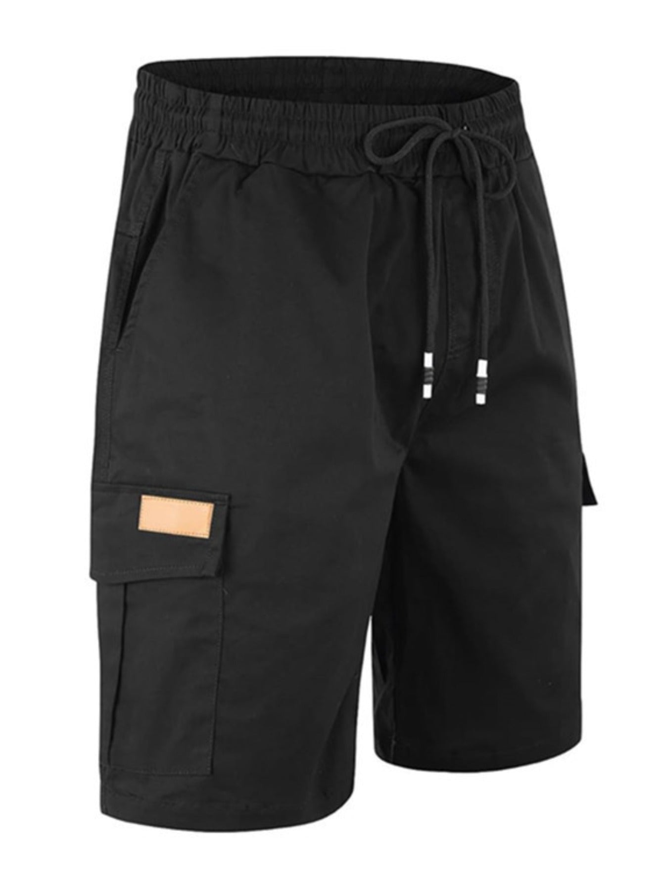 3 Pieces Boys Casual Cargo Shorts Multi Pocket Design Elastic Waist Durable Polyester Blend Ideal for Outdoor Activities Black Grey Navy Blue
