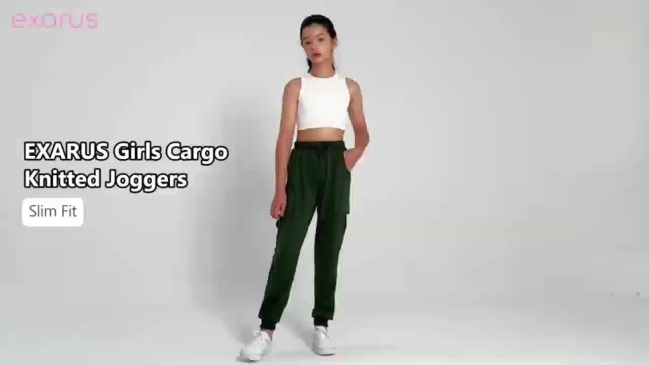 Youth Girls Hiking Jogging Pants with Quick-Dry and Pockets