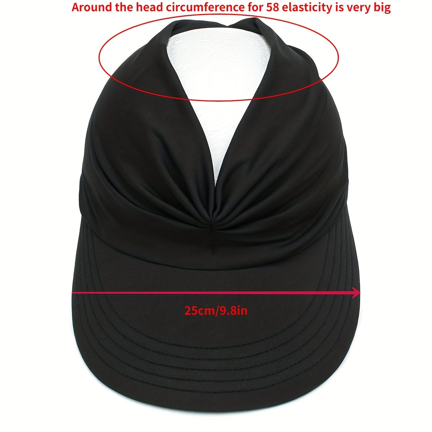 Women's Stretchy UPF Sun Protection Visor Hat for Summer