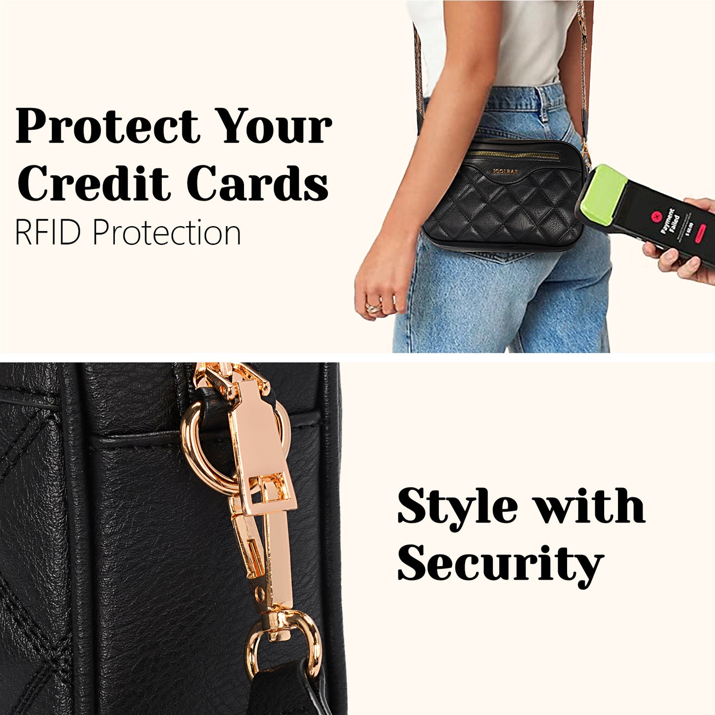 Quilted Vegan Leather Crossbody Bags For Stylish Women