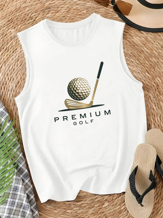 Women's Premium Golf Sleeveless Vest with Stylish Graphic Design