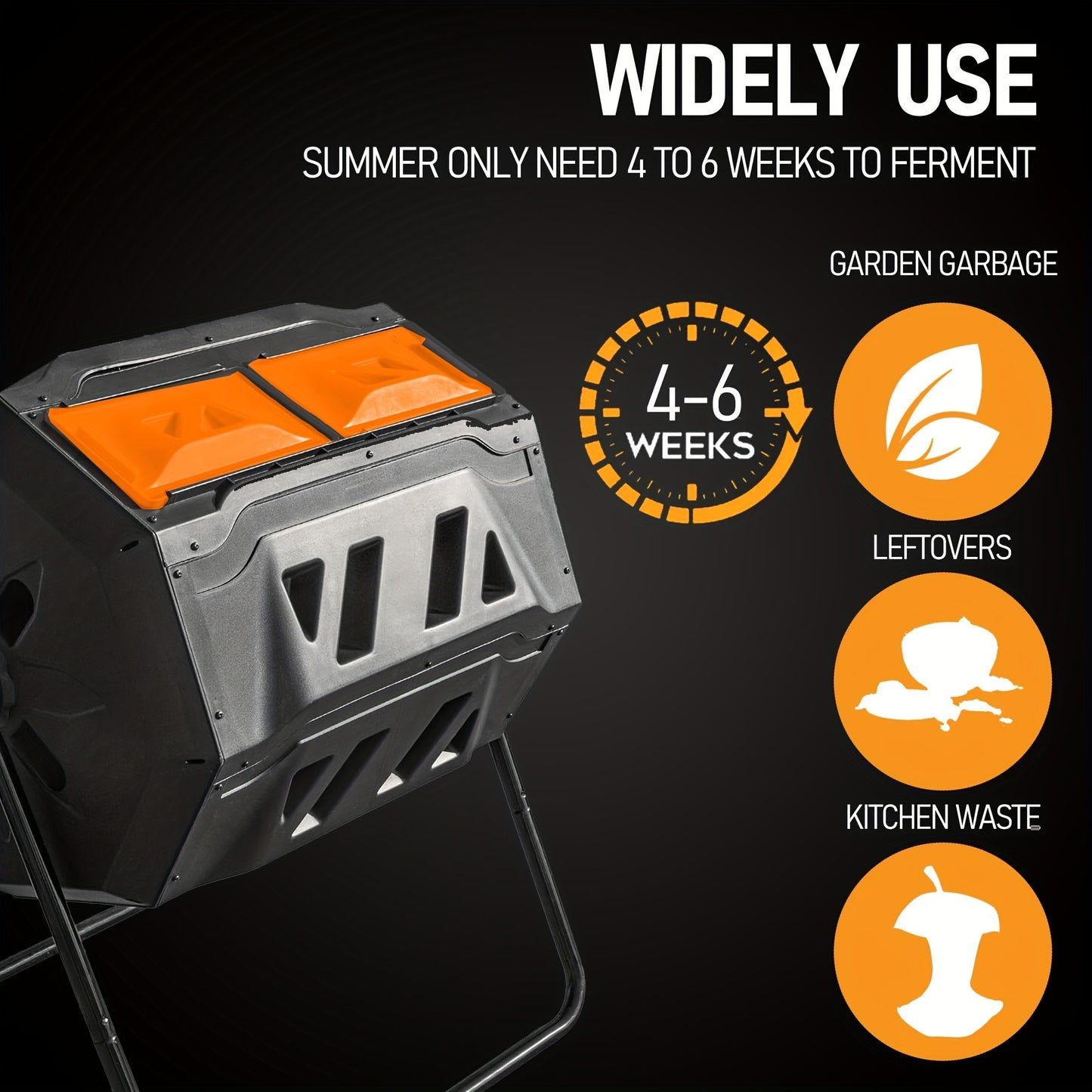Efficient Dual Chamber Compost Bin for Easy Garden Waste Recycling