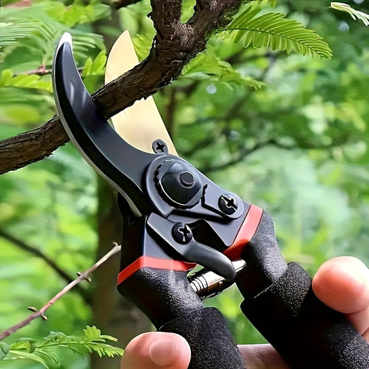 Heavy Duty Manual Pruning Shears with Ultra Sharp Steel Blades and Ergonomic Non Slip Handles Professional Garden Clippers for Roses Trees Shrubs Hedges Multi Purpose Manual Garden Shears for Right Handed Gardeners