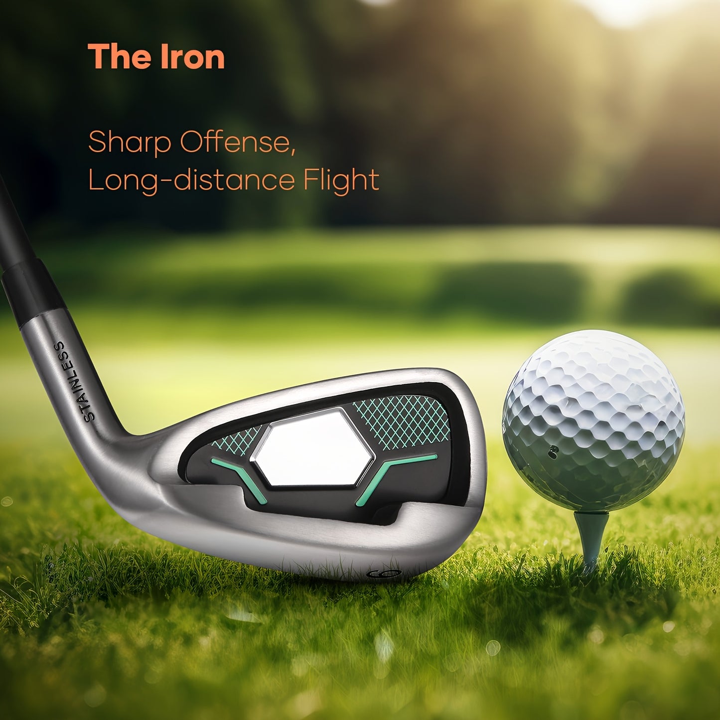 9pcs Complete Golf Club Set for Right-Handed Men & Women - Full Driver, Woods, Hybrids & Irons with Stand Bag & 3 Bonus Head Covers - Forgiving 10.5° Driver, 15° Fairway Wood, 24° Hybrid, 6-PW Irons, Pitching Wedge & Putte