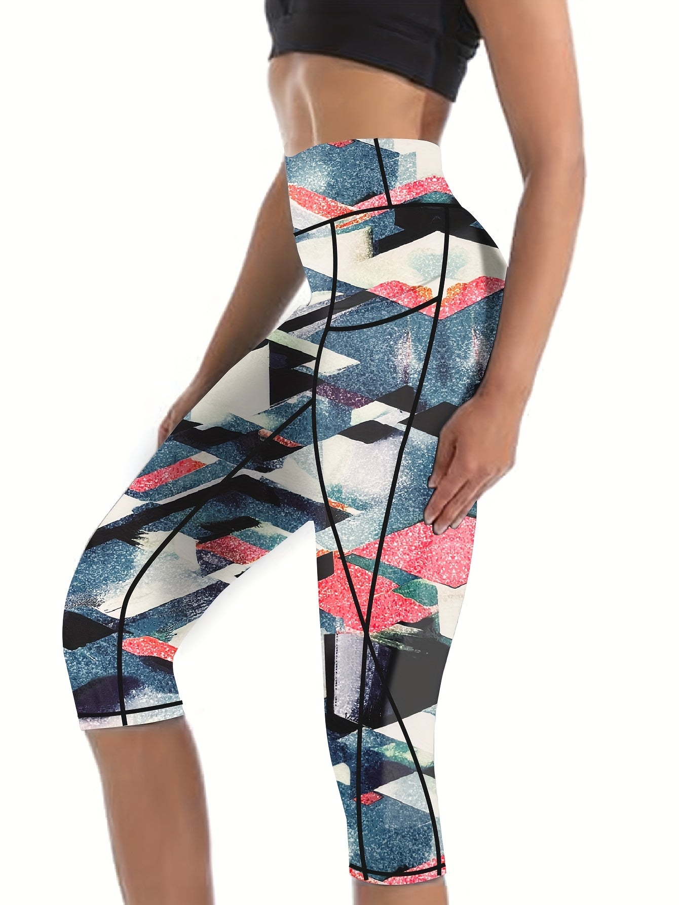 Women's Plus Size High-Waisted Yoga Leggings with Pockets