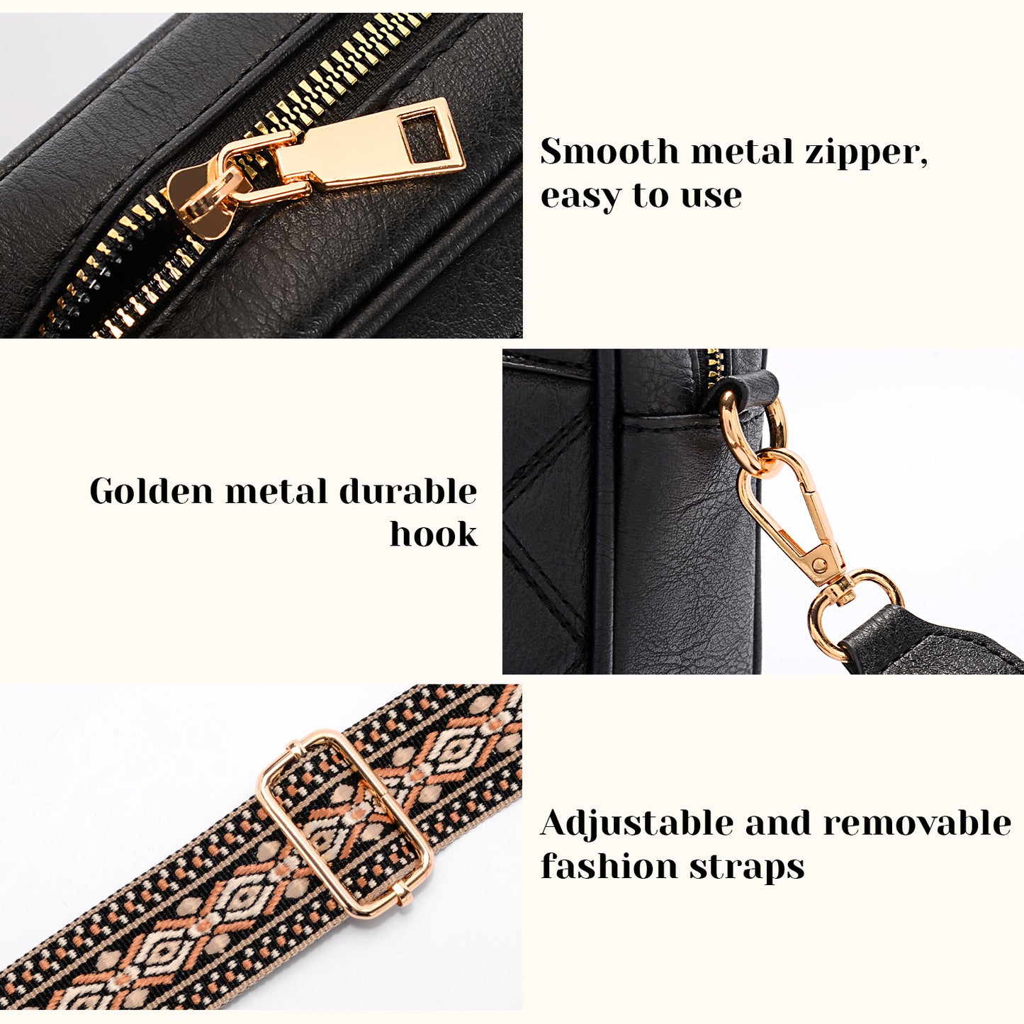 Quilted Vegan Leather Crossbody Bags For Stylish Women