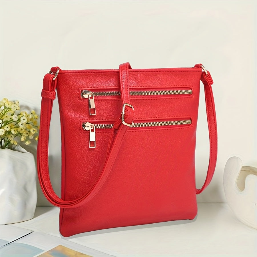 Valentine's Day Faux Leather Crossbody Bag with Adjustable Strap