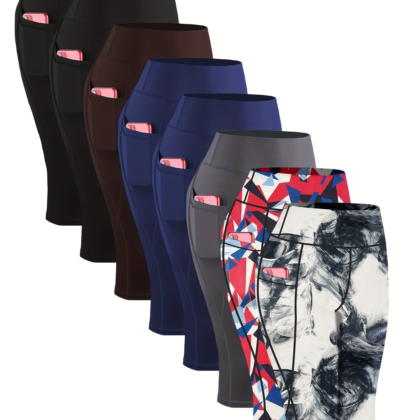 Women's Plus Size High-Waisted Yoga Leggings with Pockets