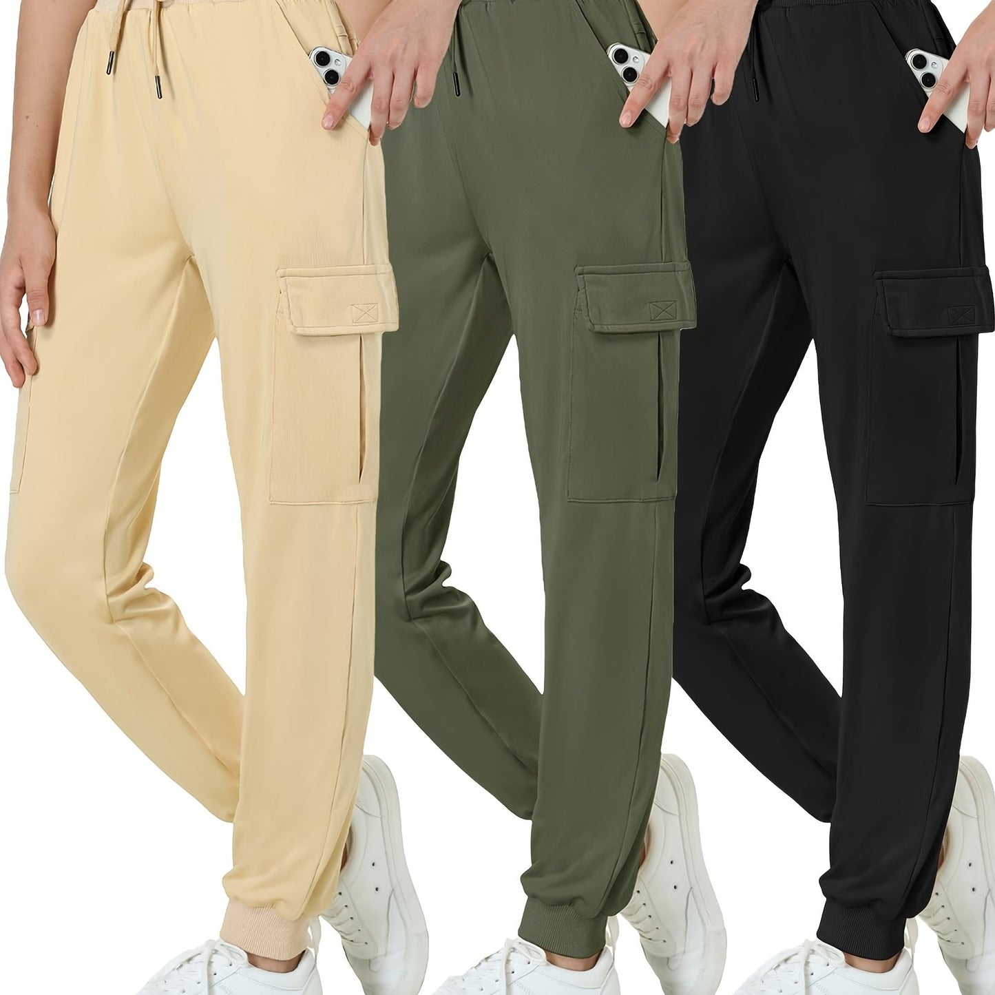 Youth Girls Hiking Jogging Pants with Quick-Dry and Pockets
