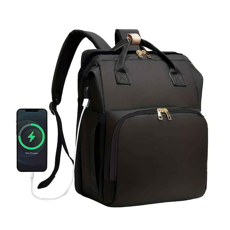 Multifunctional Diaper Bag Backpack With Stroller Straps And Pockets