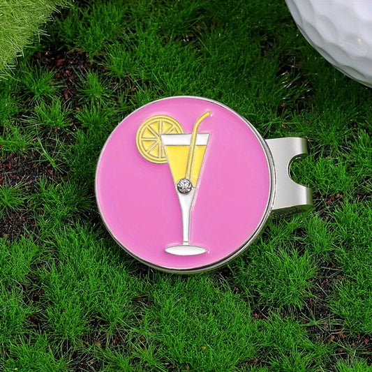 Y2K Cute Cocktail Golf Ball Marker With Magnetic Hat Clip