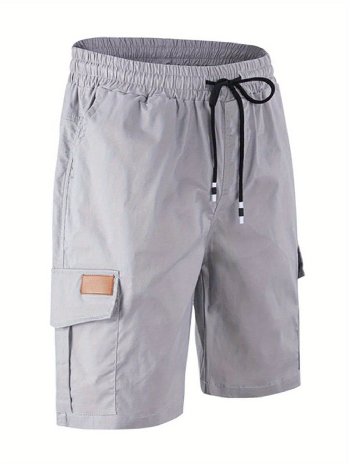 3 Pieces Boys Casual Cargo Shorts Multi Pocket Design Elastic Waist Durable Polyester Blend Ideal for Outdoor Activities Black Grey Navy Blue