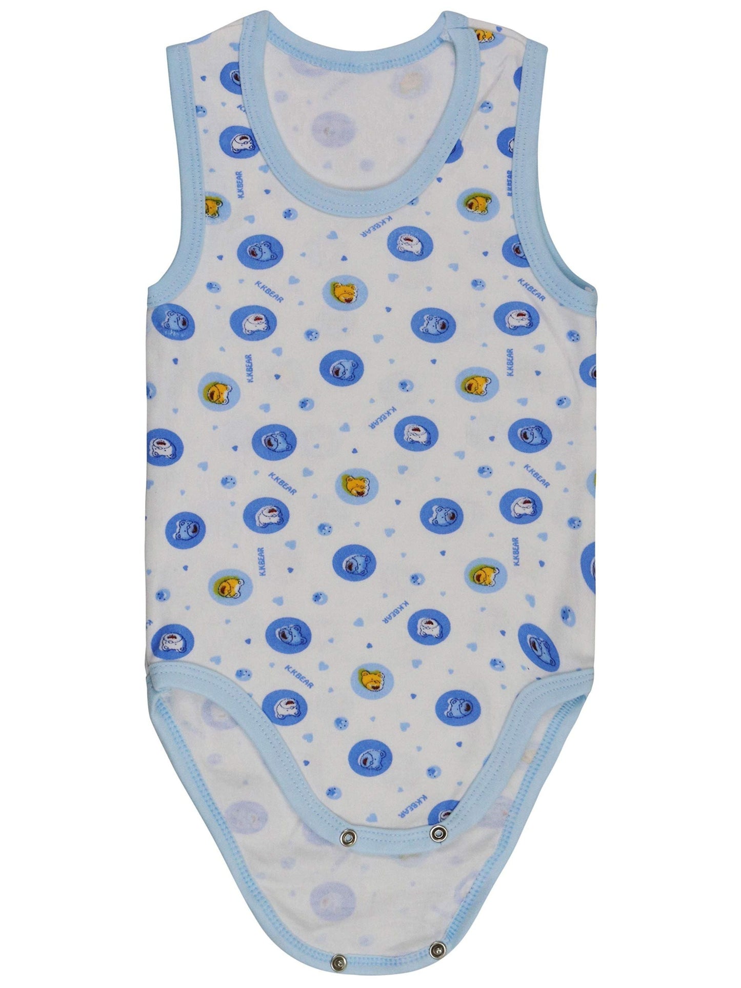 ToBeInStyle Baby Boys' Cartoon Tank Top Bodysuit 4 Pack