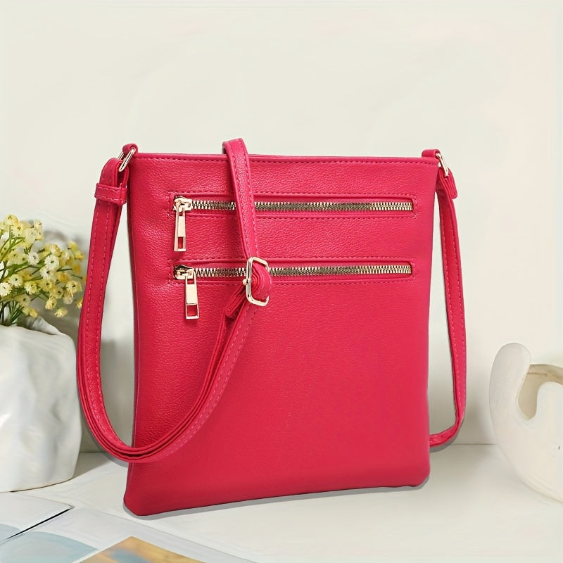 Valentine's Day Faux Leather Crossbody Bag with Adjustable Strap
